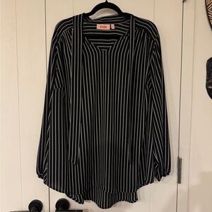 EVRI Monochrome Striped Women's Blouse